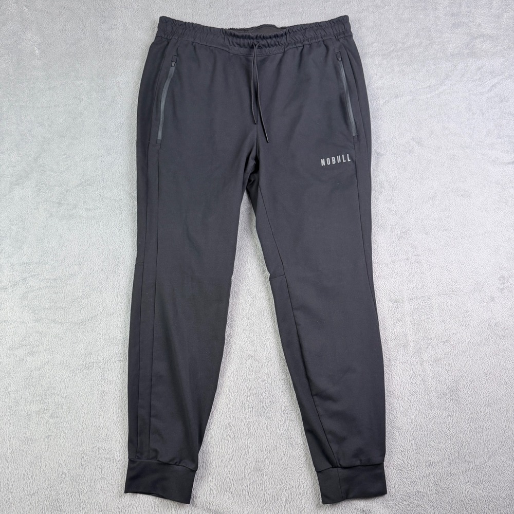 NOBULL Lightweight Training Joggers Black Mens Large Zipper Pockets Stretch